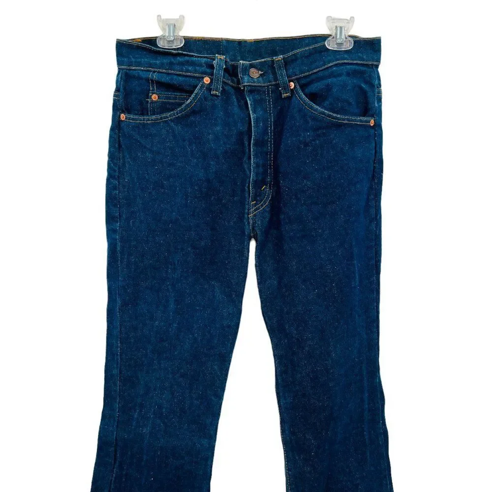 Vintage Levi's 20517-0217 Orange Tag Dark Blue Wash Saddleman Jeans 33 x 30